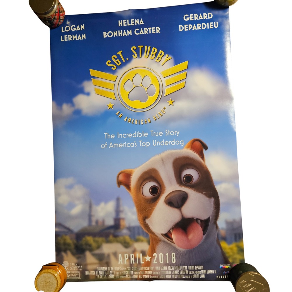 Sgt. Stubby: An American Hero 2018 Promo Movie Poster 27x40‎ Logan Lerman